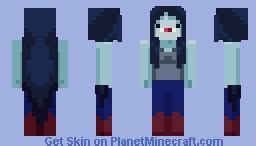 Marceline The Vampire Queen (adventure time mash up) Minecraft Skin