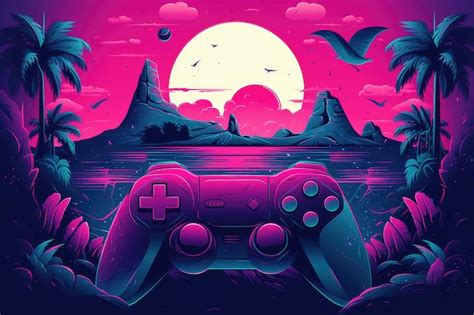 Premium Photo | A pink controller with a pink background and a bird in ...