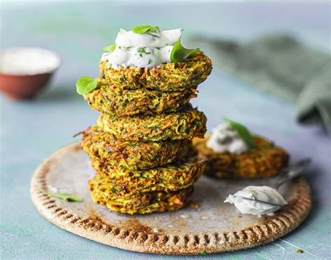 Baked Zucchini & Carrot Fritters - Vegan Recipe