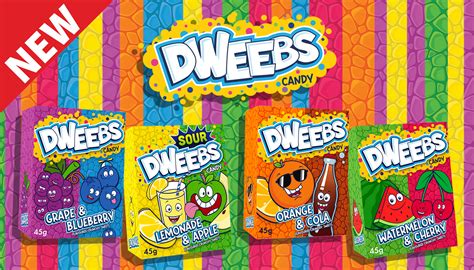 DWEEBS - Orange & Cola Flavour Crunchy Candy Sweets - 45g Box