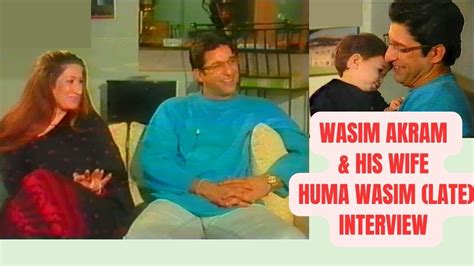 Wasim Akram & Wife Huma Wasim (Late) together in interview by Shahnaz ...