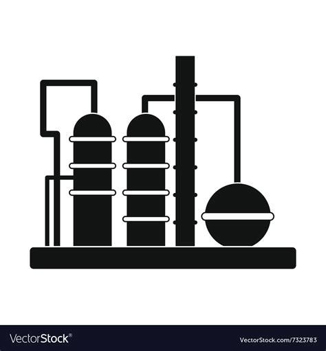 Oil refinery icon Royalty Free Vector Image - VectorStock