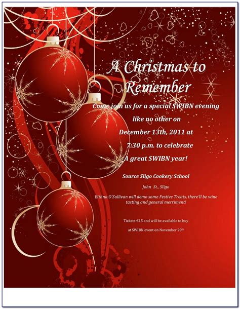 Downloadable Free Holiday Party Invitation Templates Word | prosecution2012