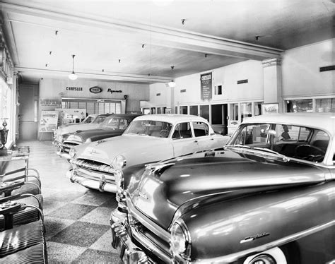 1953 Chrysler Plymouth Dealership Showroom | Car dealership, Dealership ...