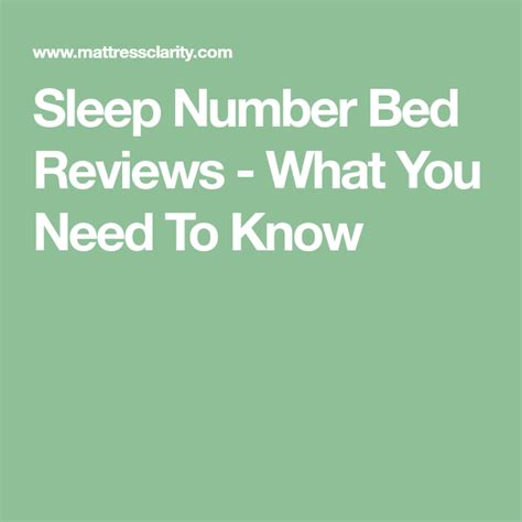 Sleep Number Bed Reviews - What You Need To Know Sleep Number Bed ...