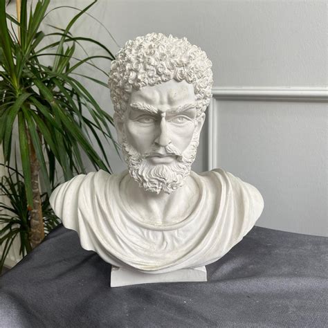 Bust of Marcus Statue Roman History Art Sculpture White Home - Etsy