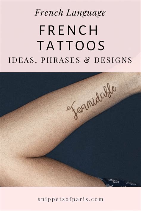 French Tattoos: 62 Ideas, Words, And Sayings | Snippets Of Paris