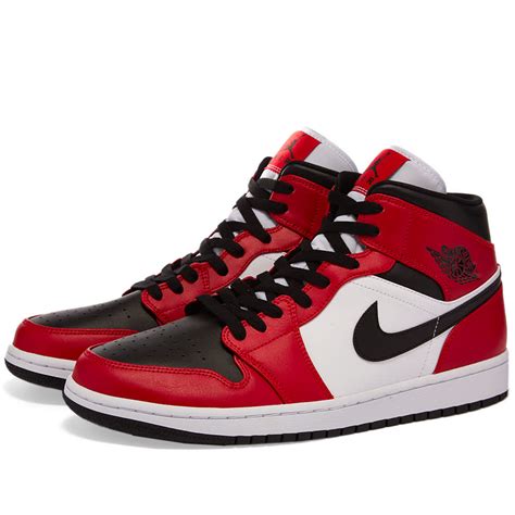 Air Jordan 1 Mid Black & Gym Red | END. (UK)