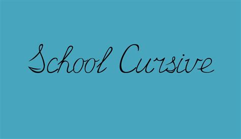 School Cursive free font