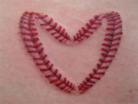 Jake Tattoo - Tulsa Tattoo Co realism heart baseball.. I THINK I JUST FOUND MY NEXT TATTOO ...