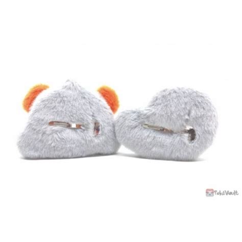 Pokemon Center 2022 Hisuian Growlithe Set Of 2 Plush Hair Pins