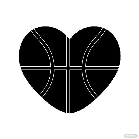 Heart Basketball Silhouette in PSD, Illustrator, SVG, JPG, EPS, PNG - Download | Template.net