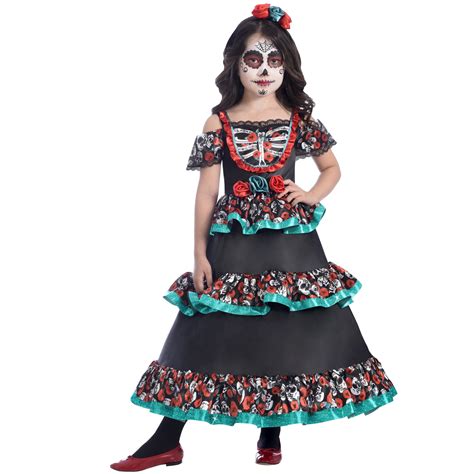 Way to Celebrate Day of The Dead Girl Child Halloween Fantasy Costumes - Walmart.com