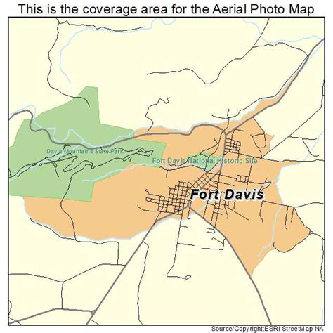 Aerial Photography Map of Fort Davis, TX Texas