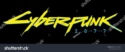 Logo Computer Game Cyberpunk 2077 Yellow Stock Vector (Royalty Free ...