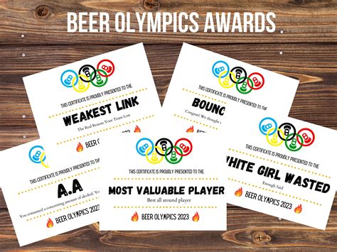 Beer Olympics Awards & Rules Party and Drinking Games - Etsy