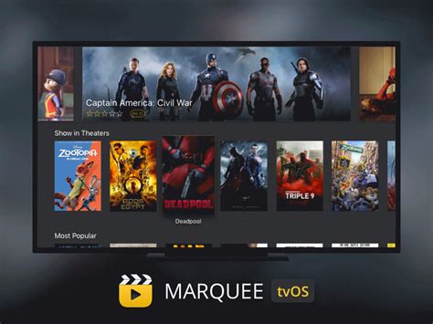 Movies and Trailers tvOS Apple TV App by impekable on Dribbble