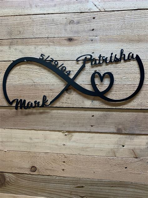 Infinity Sign With Names and Date - Etsy