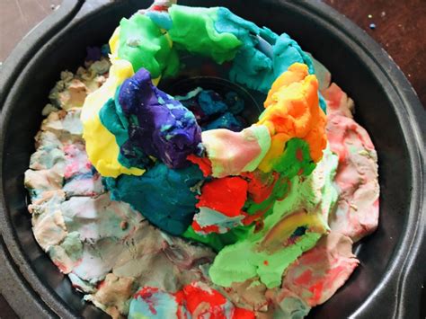 Play Dough Volcano - Fun Preschool Science Activity - Glitter On A Dime