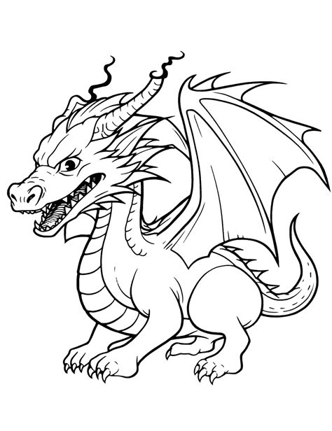 Detailed Dragon Coloring Pages Printable