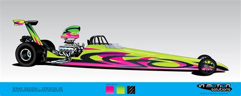 Custom Wrap Design: NHRA Top Dragster - In Motion SolutionsIn Motion Solutions