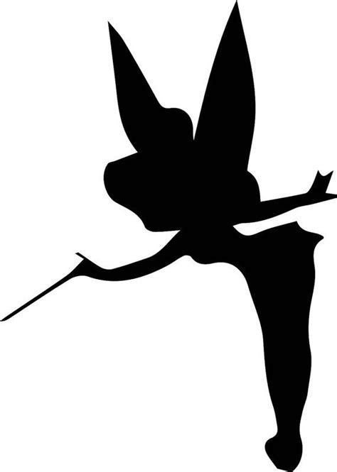 Tinkerbell Clipart Digital Silhouette SVG Instant Download | Disney princess silhouette, Pumpkin ...