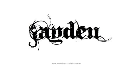 Jayden Name Tattoo Designs