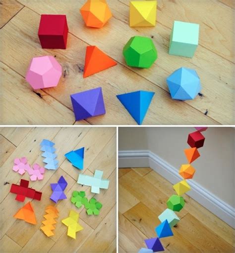 I ♥ mathematics {platonic solids garland} | Paper crafts, Platonic solid, Geometry activities