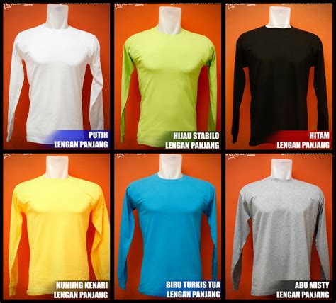 Desain Baju Online: Kaos Polos Lengan Panjang ( Cotton combed 20s atau Cotton carded 20s ) M, ML