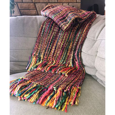 Colorful throw blanket - Multicolored Chunky Knit | Signals