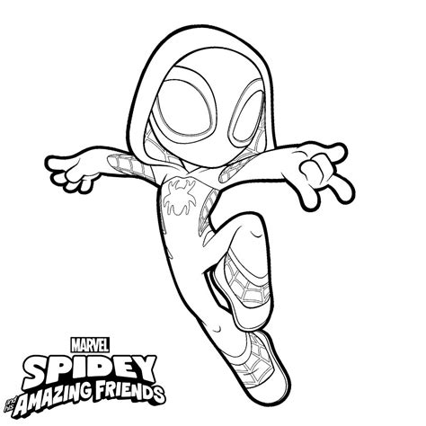 Spidey Stands Up Coloring Page