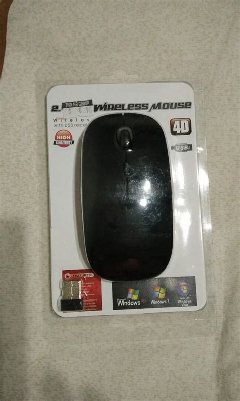 2.4Ghz wireless mouse 4-key Optical Mouse 4D, Computers & Tech, Parts ...