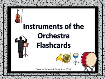 Orchestral Instrument Flashcards | Flashcards, Teacher newsletter ...