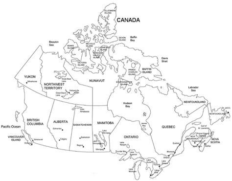 map-of-canada-coloring-page & Coloring Book | Canada map, Canada for kids, Printable maps