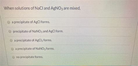 Solved When solutions of KCl and Pb(NO3)2 are mixed, a | Chegg.com