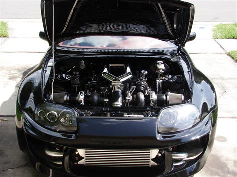 Supra with V8 Twin turbo - The engine is a piece of art ...