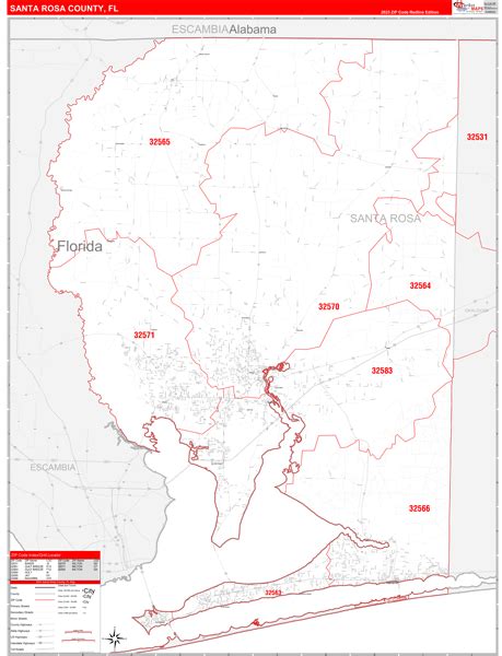 Digital Maps of Santa Rosa County Florida - marketmaps.com