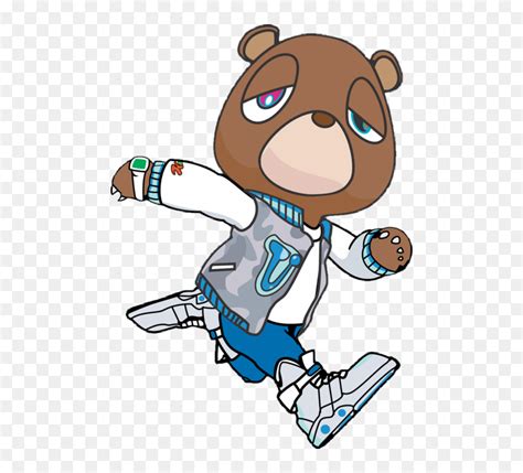 Kanye West Bear Running , Png Download - Kanye West Bear Drawing, Transparent Png - vhv