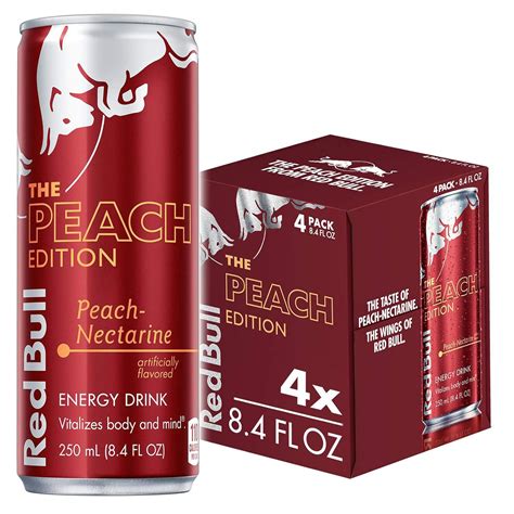 Amazon.com: Red Bull Peach Edition Energy Drink, Peach Nectarine, with ...