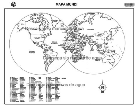 Mapa Mundi con nombres y división Politica | home