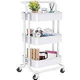 Amazon.com : Ovicar 3-Tier Metal Rolling Utility Cart, Offices Mobile ...
