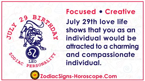 July 29 Zodiac (Leo) Horoscope Birthday Personality and Lucky Things