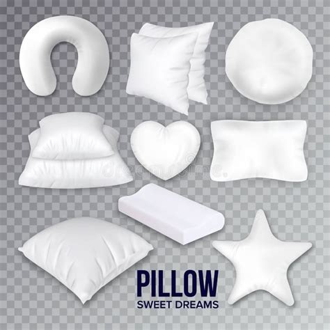 Pillows of Different Shapes Vector Illustrations Set Stock Vector ...