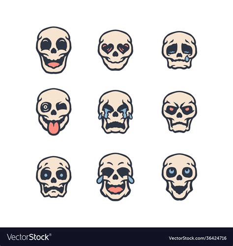 Skull emoticon Royalty Free Vector Image - VectorStock