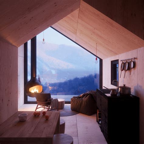 Mountain Refuge is a concept for a tiny modular cabin | Cabin design ...