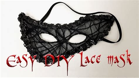 How to make an easy DIY lace masquerade Halloween mask - YouTube