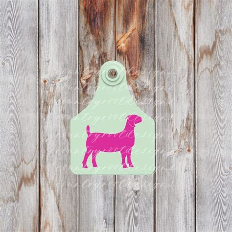 Goat Decal Cow Ear Tag Keychain Show Goat Keychain Goat | Bottle decals, Cow ears, Ear tag