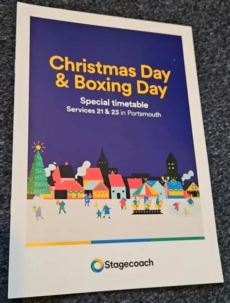 STAGECOACH BUS TIMETABLE. Portsmouth. Christmas Day & Boxing Day. 2022 ...