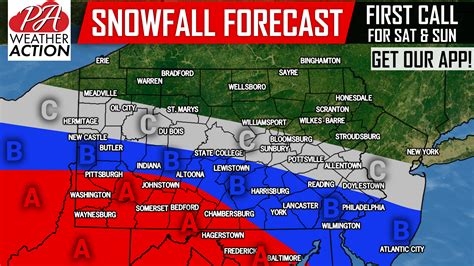 First Call Snowfall Forecast for Weekend Snowstorm - PA Weather Action