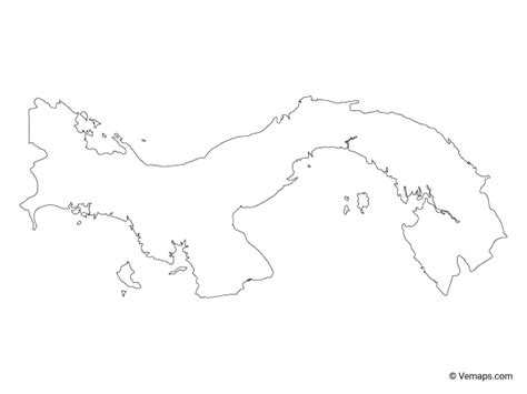 Outline Map of Panama | Free Vector Maps | Map tattoos, Magic tattoo, Map outline